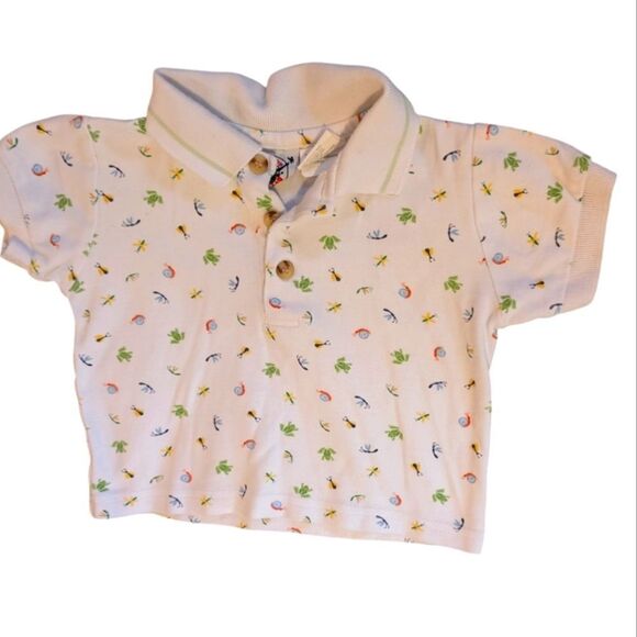 Goodlad vintage infant bug & frog print Polo‎ shirt size 12 months - Picture 1 of 5